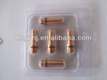 plasma cutting electrode and nozzle