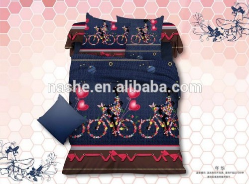 new design polyerster 3D girl bedsheet set