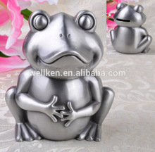 pewter frog coin box
