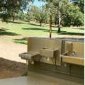 stainless steel drinking fountain for disabled