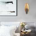 INSHINE Lámpara de pared de diseño blanco y dorado