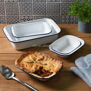Nordic Enamelware Bakeware: Bread Plates, Pie Dishes & Cake Pans