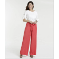 Pantalon large pour femme avec nœud papillon grande taille