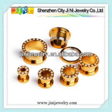 jeweled ear plug& tunnel piercing jewelry