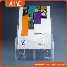 2 pocket A4 Wall Mount transparent Acrylic Brochure display Holders