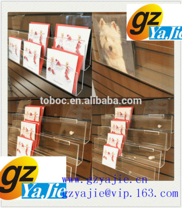 transparent acrylic CD slatwall display holder shelf