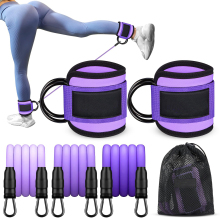 New Arrival Leg and Ankle Resistance Bands with Cuffs for Kickback Exercises
