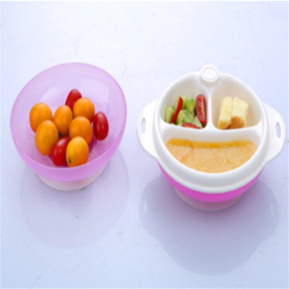 Infant PP Tableware Double Layer Heat Resistant Bowl