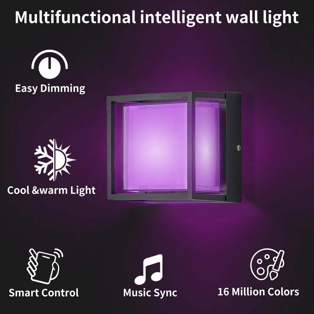 Modern Graffiti-Style Smart Outdoor Wall Light for Unique Spaces