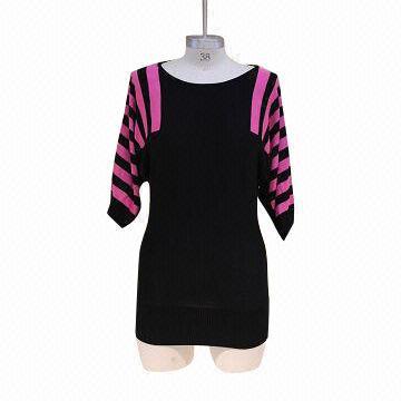 Women's knitted pullover, made of 100% viscose