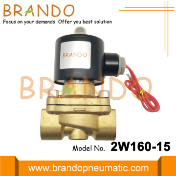 Válvula solenoide de cuerpo de latón DN15 para tratamiento de agua 2W160-15