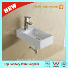 porcelain wall hung ceramic corner basin bath sink