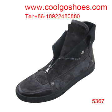 factory zipper fashion style leather men boots