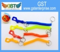 Neon dehnbar Spirale Spule Clip Keychain