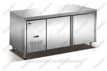 stainless steel fridge/ compressor kitchen worktable refrigerator/worktable refrigerator