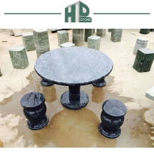 Customizable Modern Outdoor Marble Table and Granite Bench for Gardens and Parks