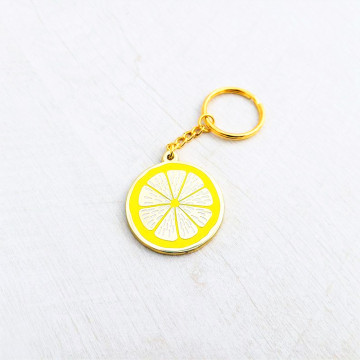 Hot Selling Fashion Metal Silver Fruit Keychain