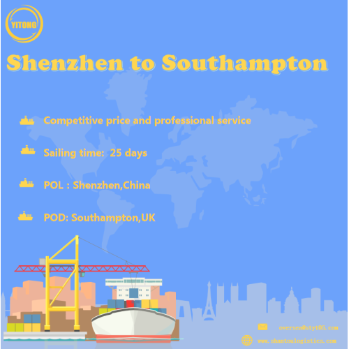 Servizio di trasporto marittimo da Ningbo a Southampton