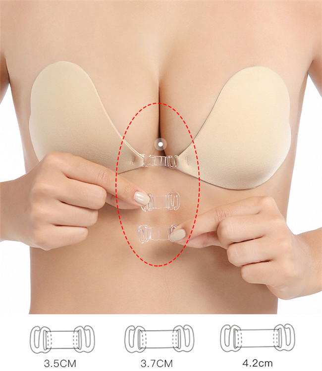 Heart Shape Sticky Strapless Silicone Bra