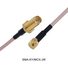 SMA Female to MCX Angled Male RF Coaxial Adapter Cable