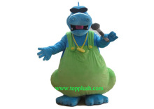 Blue Hippo Mascot Costume