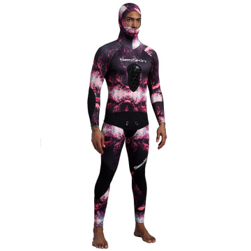 Seaskin selesa dua keping wetsuit Spearfishing dewasa