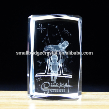 12 Zodiac Gifts Gemini 3d Printing In Glass Cube