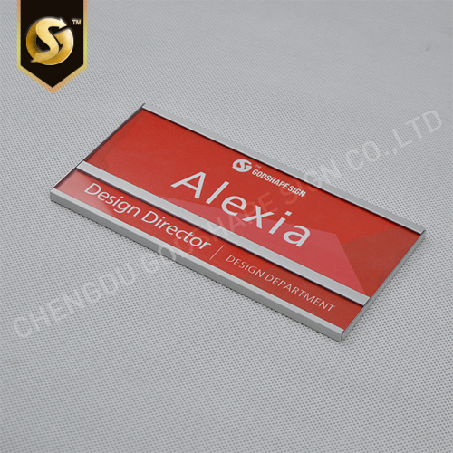 Square Aluminium Curved Conference Room Door Sign Plate