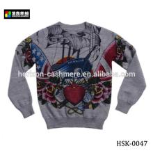 Fashionable Boys Wool Sweater, Soft Handmade Knit Wool Sweater