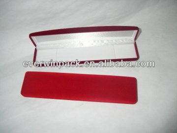 red flocking/velvet necklace gift box