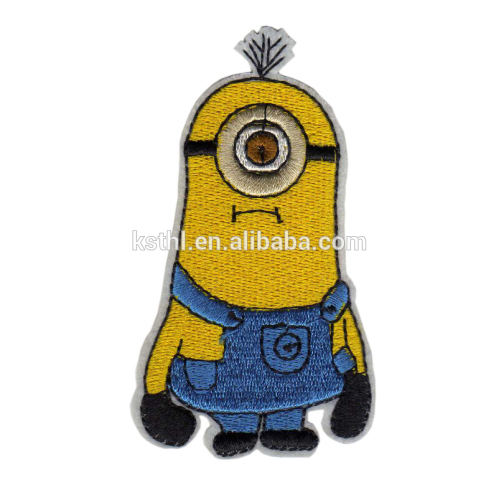 Minion cartoon embroidered patches for kids clothing