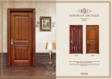 baking finish HDF doors , solid wooden doors in american red oak wood baking finish HDF doors ,