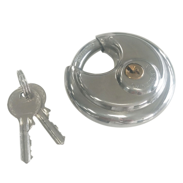 Round Stainless Steel Sliding Door Disc Padlock
