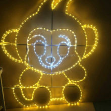 Christmas LED Figures: Monkey Rope Light Motif