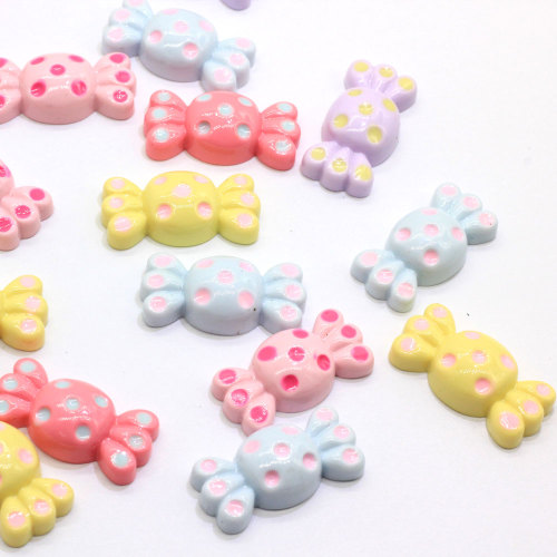 Colorful Sweet Candy Shaped Resin Cabochon Flatback Beads 100pcs/bag Handmade Article Desk Ornaments Beads Slime