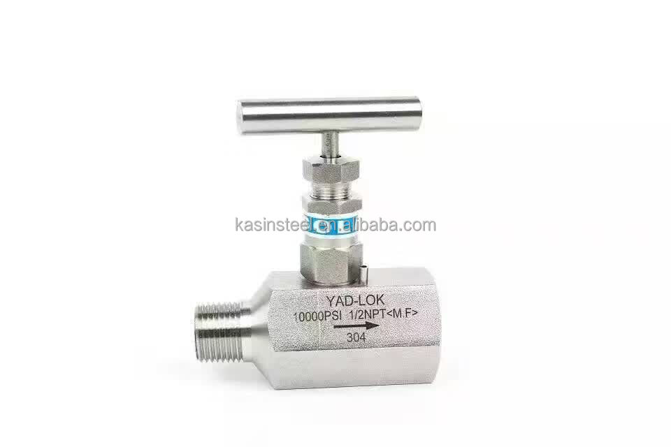 SS304 SS316 Female Male Threaded NPT 2 Way Needle Valve