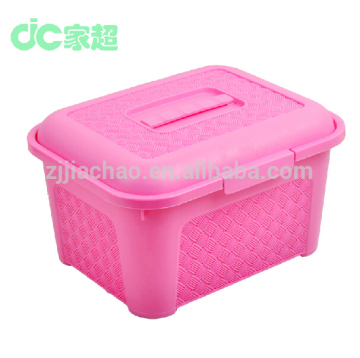 Household Rectangle Red Medicine Box Drugs Cabinet Storage Bin