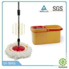 Patented spin mop with labour-saving devices