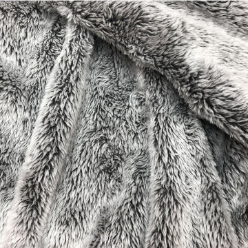 reversible brushed printed faux  fur  fabric