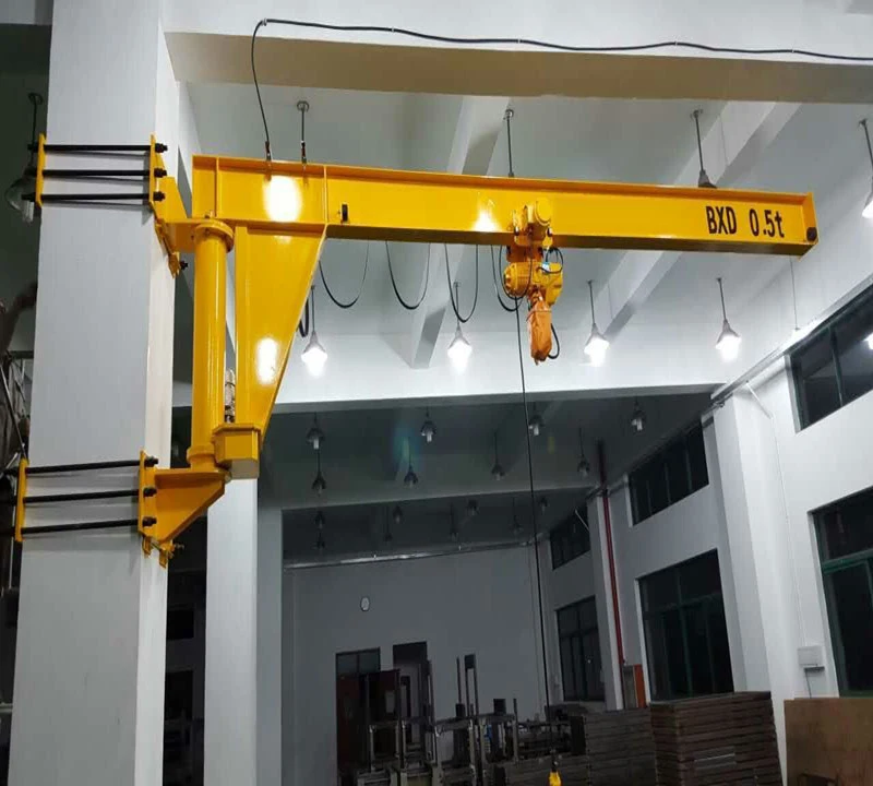 Hot Sale Bx Type 1 Ton Swing Arm Wall Mounted Jib Crane with Electric Hoist