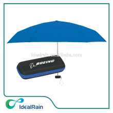 5 fold super light promotional micro umbrella in case