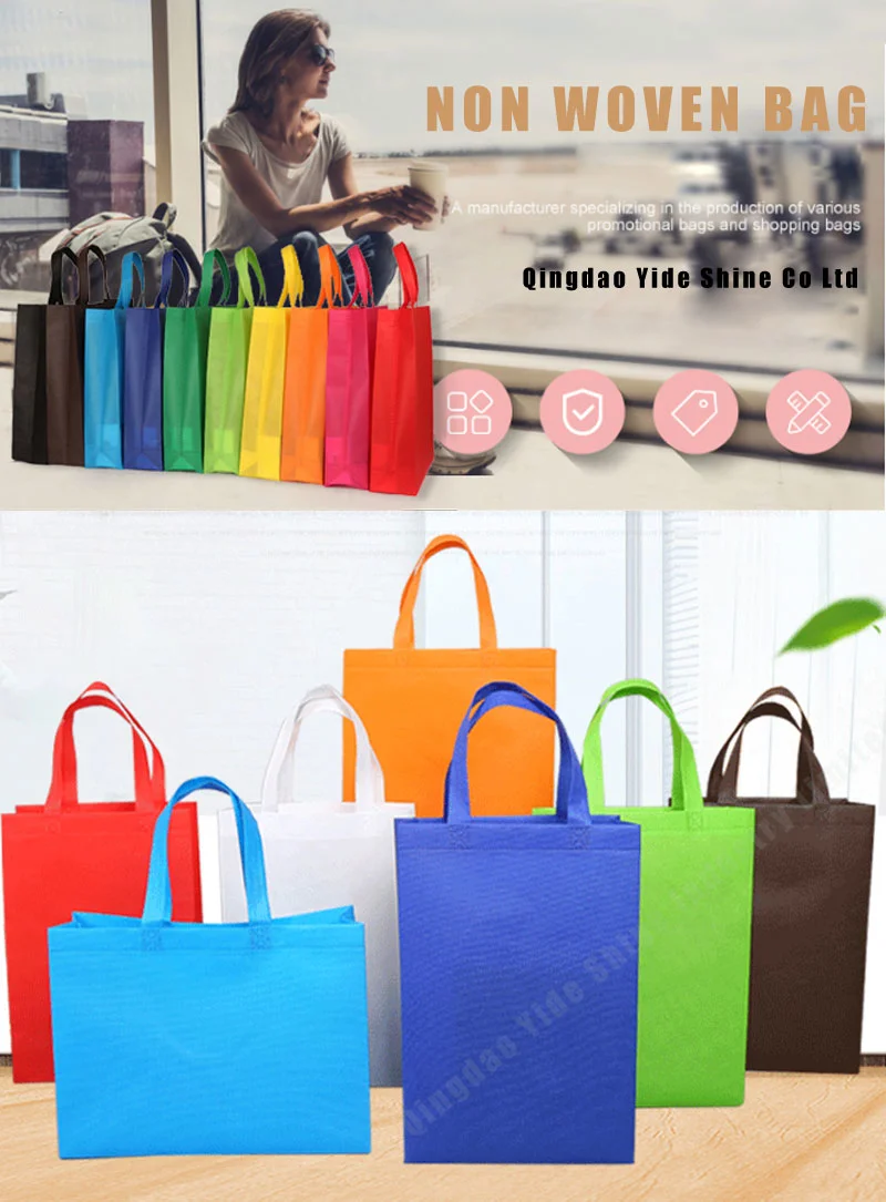 Disposable Take out Bag Non Woven Packing Bag with Handle