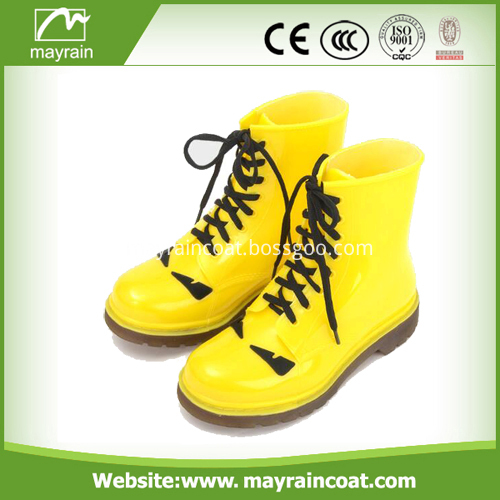 Yellow PVC Rain Boots