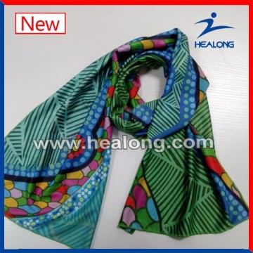 Green Sublimation Lady Scarf Magic Scarf 100% Polyester