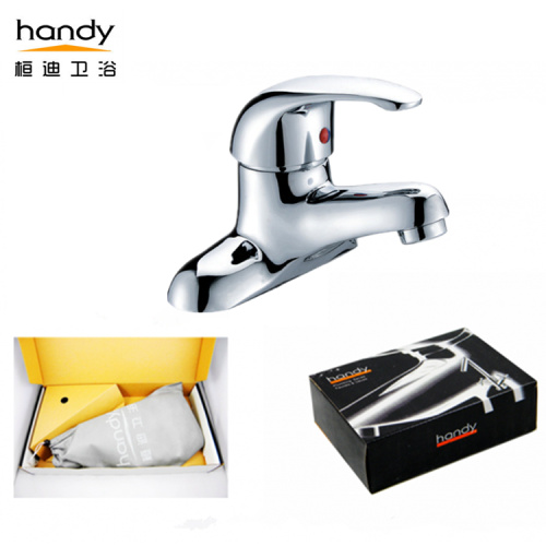 Water saving double hole single-handle basin mixer tap