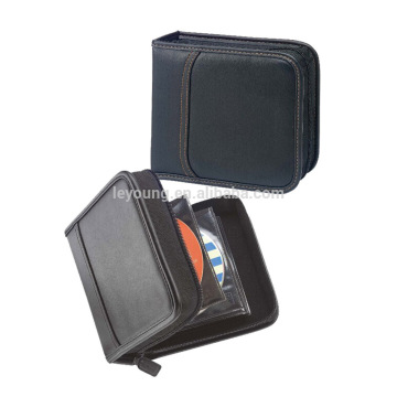 Desktop Leather CD/DVD Organizer With Zip