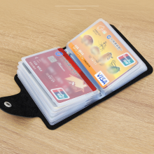 Promotional Credit Card Holder PU Case Bag with 24 Slots for Credit Card Wallet