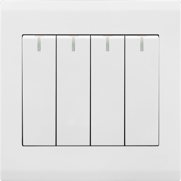 uk electrical wall switch socket 4 gang