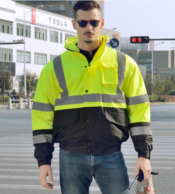 Waterproof reflective safety jacket