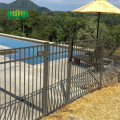 Curved wrought iron fence panel